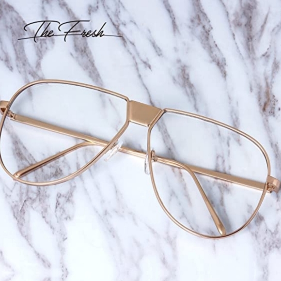 The Fresh Fashion Designer Metal frame Clear Lens - Picture 3 of 4